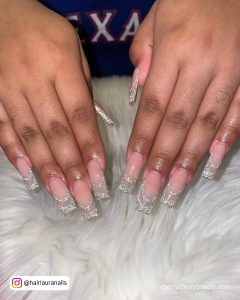 Acrylic Nail Designs Nude With Clear Tips
