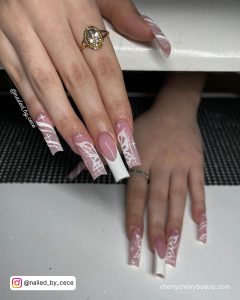 Acrylic Nails In White