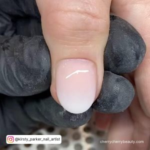 Acrylic Nails Ombre In White