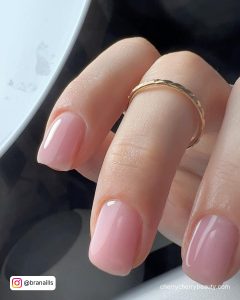 Acrylic Nude Pink Nails