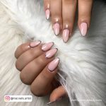 Almond Winter Nails Acrylic Nude And Black