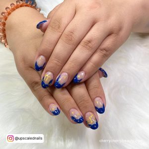 Birthday Nails Designs With Blue Tips