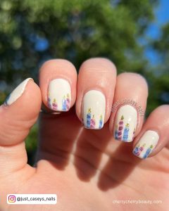 Birthday Short Nails Ideas With Candles