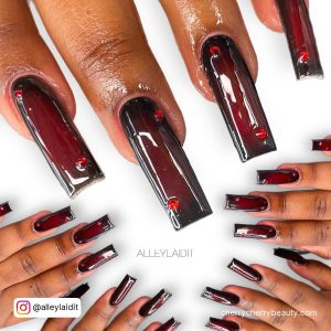 Black And Red Nail Designs