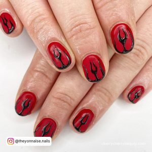Black And Red Nail Ideas