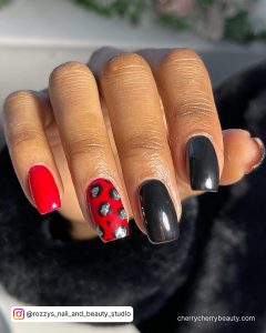 Black And Red Nails Designs