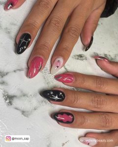 Black Pink Nail Designs