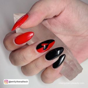Black Red Nail Designs