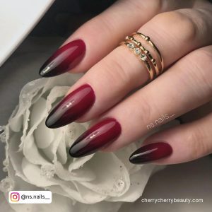 Black Red Ombre Nails
