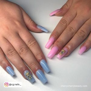 Blue And Pink Nail Designs