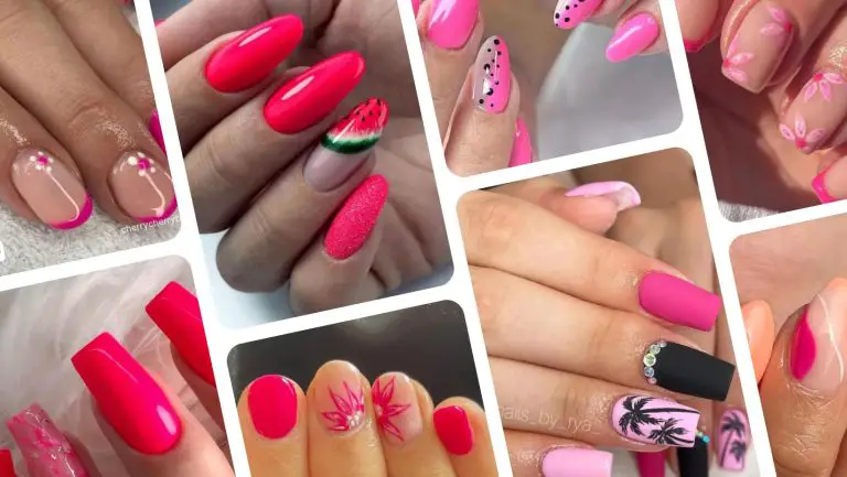 summer pink nail designs