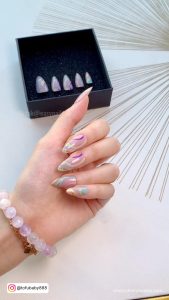 Clear Pink Almond Nails