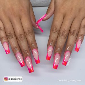 Coffin Nails Long Pink