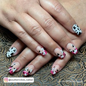 Cow Nails Pink In Ombre