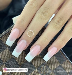 Cute Acrylic Nails Spring With White Tips