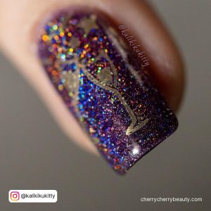 Cute Birthday Nails Short With Glitter