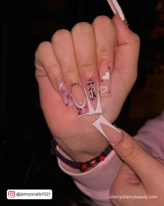 Cute Nails Acrylic With White Tips