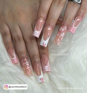 Cute Pink Long Nails