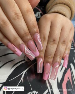Cute Pink Nails Long