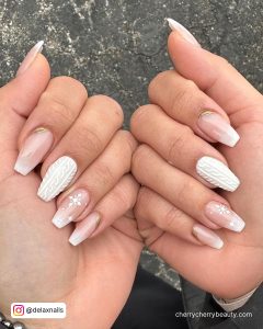 Cute Spring Acrylic Nails Ideas In White