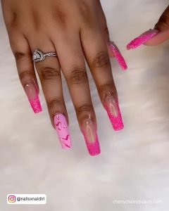 French Nails With Pink