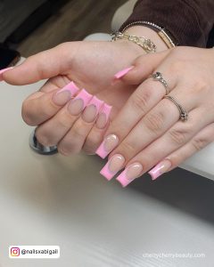 French Nails With Pink Tips