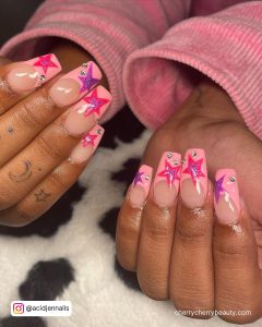 French Tip Nail Designs Pink