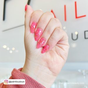 Glitter Pink Nail Designs