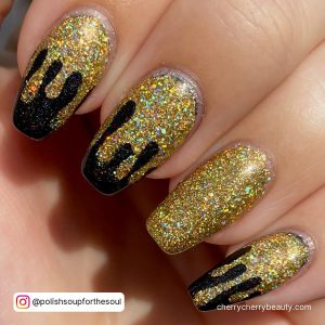 Gold And Black Nails Ideas