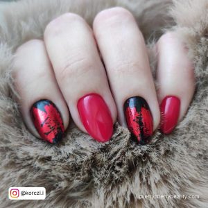 Gothic Black And Red Nails