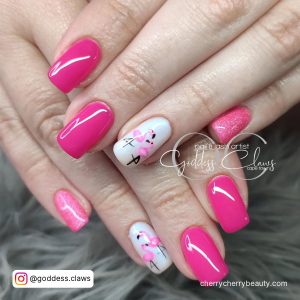 Hot Pink Acrylic Nail Designs