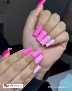 Hot Pink Chrome Nails
