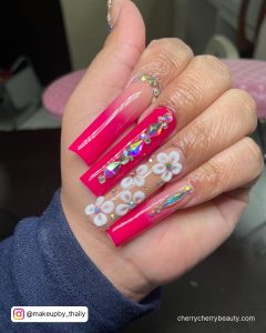Hot Pink Nails Designs