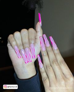 Hot Pink Summer Nails