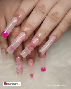 Light Pink Nails Long