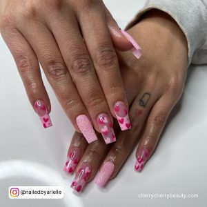 Light Pink Nails With Glitter