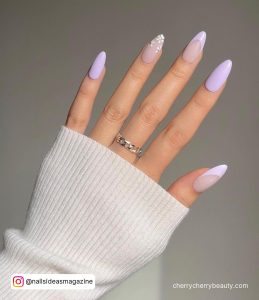 Lilac Acrylic Nail Colors For Winter