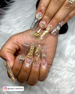 Long Birthday Nail Ideas For Clear Nails