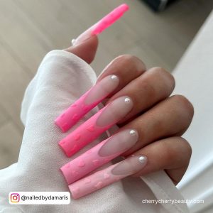 Long Pink Nails Acrylic