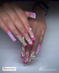 Long Pink Nails Ideas