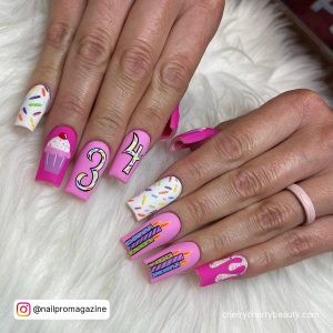 Matte Pink Nail Designs