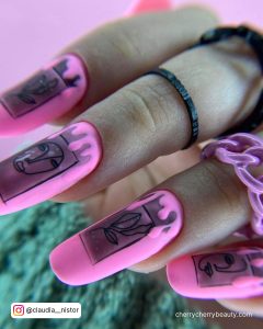 Matte Pink Nail Ideas