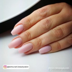 Matte Pink Nude Nails