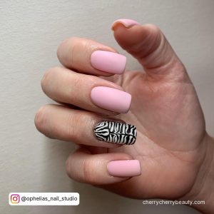 Nail Designs Matte Pink