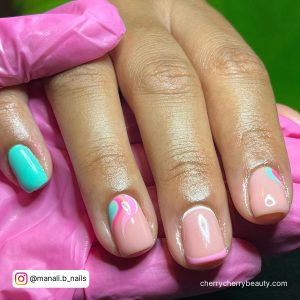 Nail Designs Pink And Blue