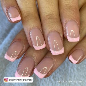Nail Polish Pastel Pink With French Tips