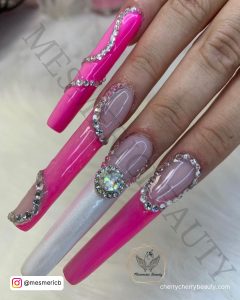 Neon Hot Pink Nails