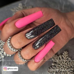 Neon Pink Acrylic Nails