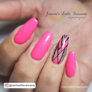 Neon Pink Gel Nail Designs