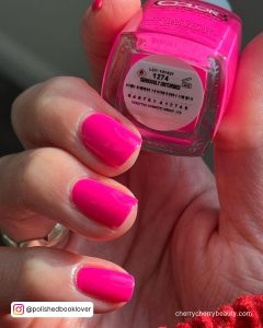 Neon Pink Glow In The Dark Nails